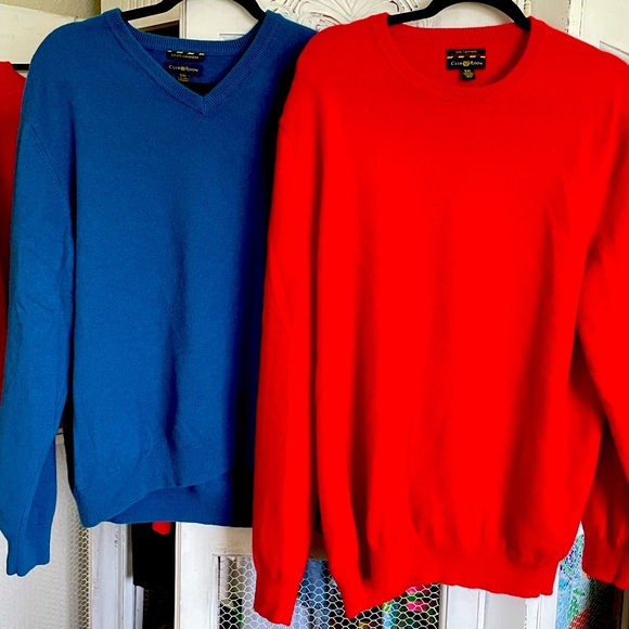 110% Cashmere Sweaters XXL Club Room Men’s 6 Colors - Picture 3 of 3